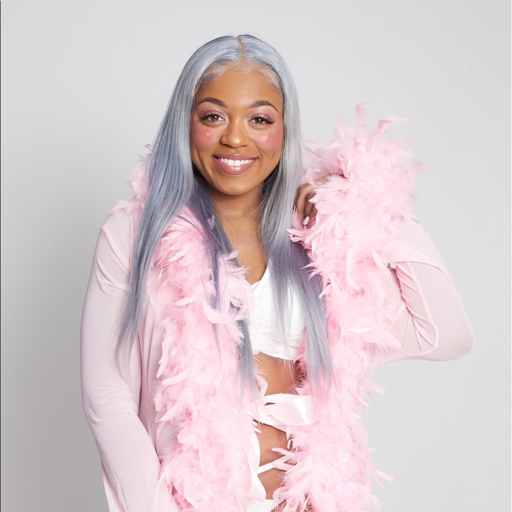 Pink Feather Robe